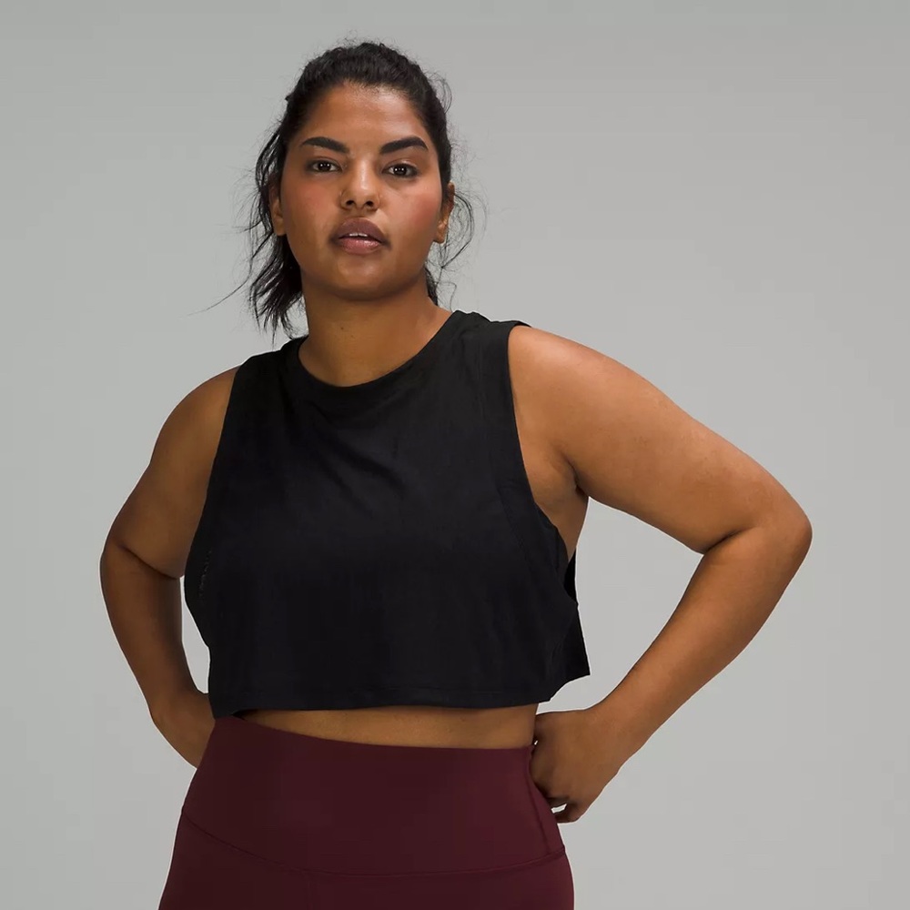 lululemon All Yours Crop Tank Top Train black